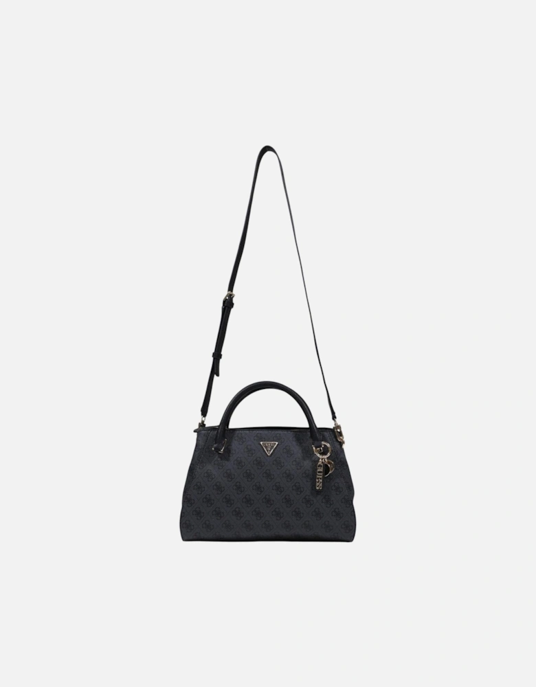 Printed Handbag with Shoulder Strap and Zip Closure Women - Grey Bags