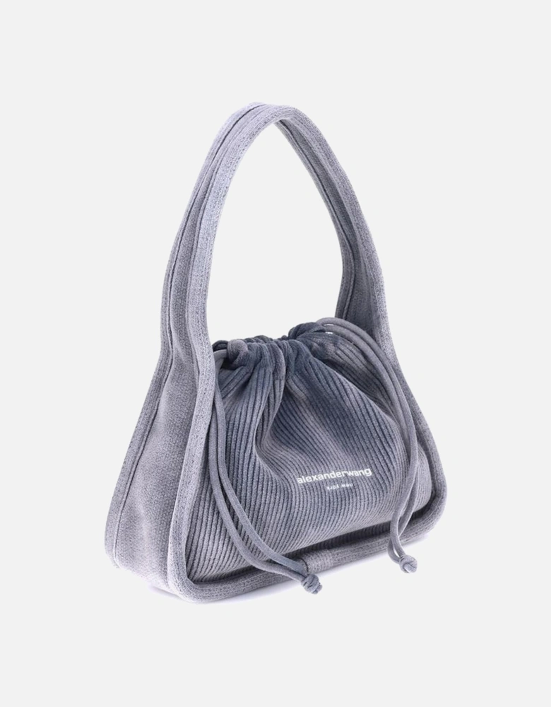 Ryan Small Ribbed Fabric Handbag Women - Light Blue