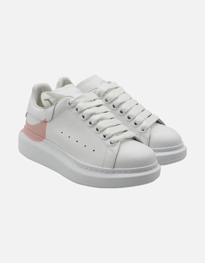 Perforated Leather Lace-Up Sneakers Women - White