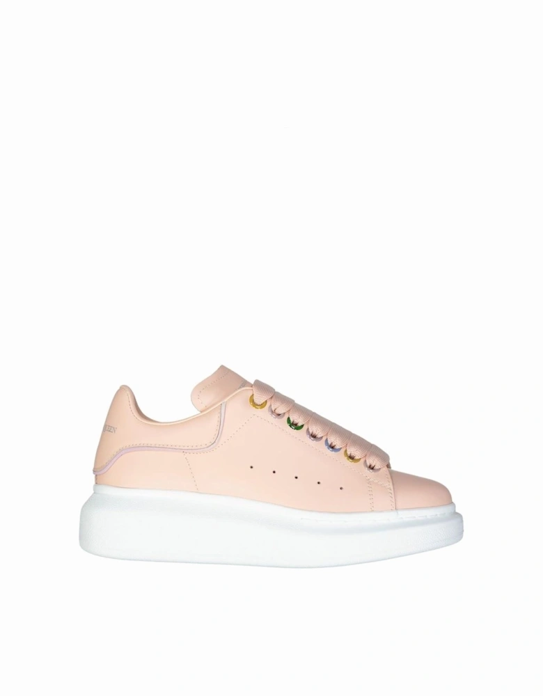 Perforated Leather Sneakers with Multicolor Eyelets Women