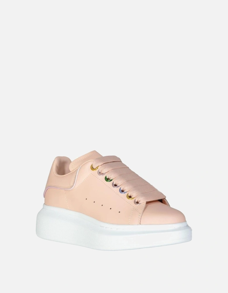 Perforated Leather Sneakers with Multicolor Eyelets Women