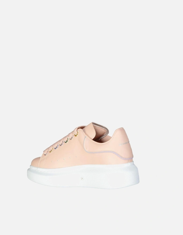 Perforated Leather Sneakers with Multicolor Eyelets Women