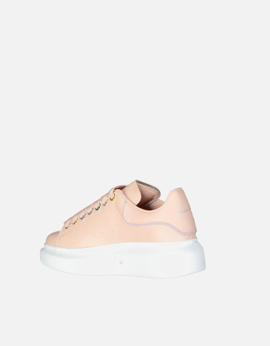 Perforated Leather Sneakers with Multicolor Eyelets Women