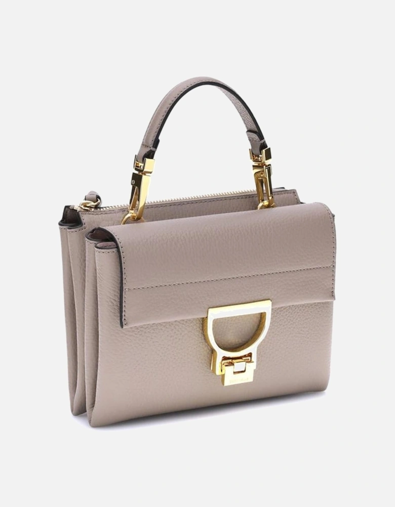 Calfskin Leather Arlettis Handbag with Gold Hardware Women - Gray