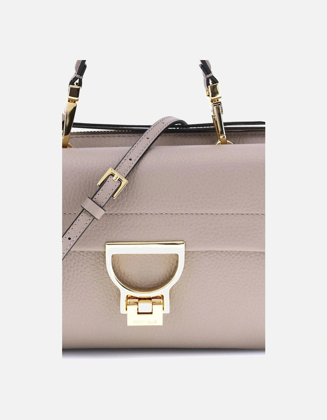 Calfskin Leather Arlettis Handbag with Gold Hardware Women - Gray