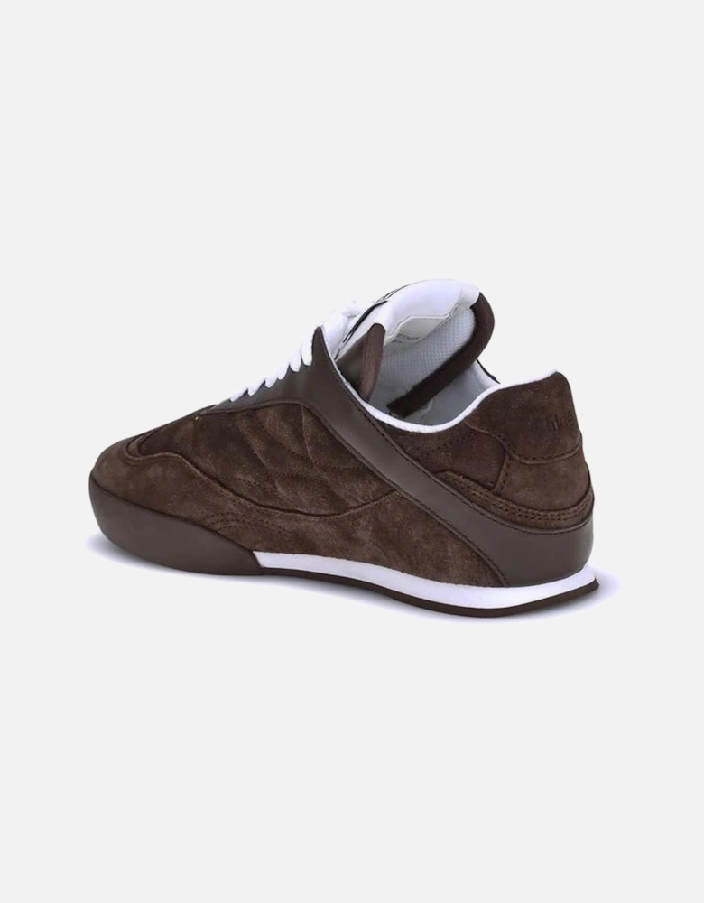 Kick Suede Paneled Sneakers with Lace-Up Closure Women - Brown