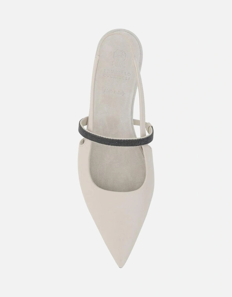 Calf Leather Pointed Toe Elasticated Boots Women - White Shoes