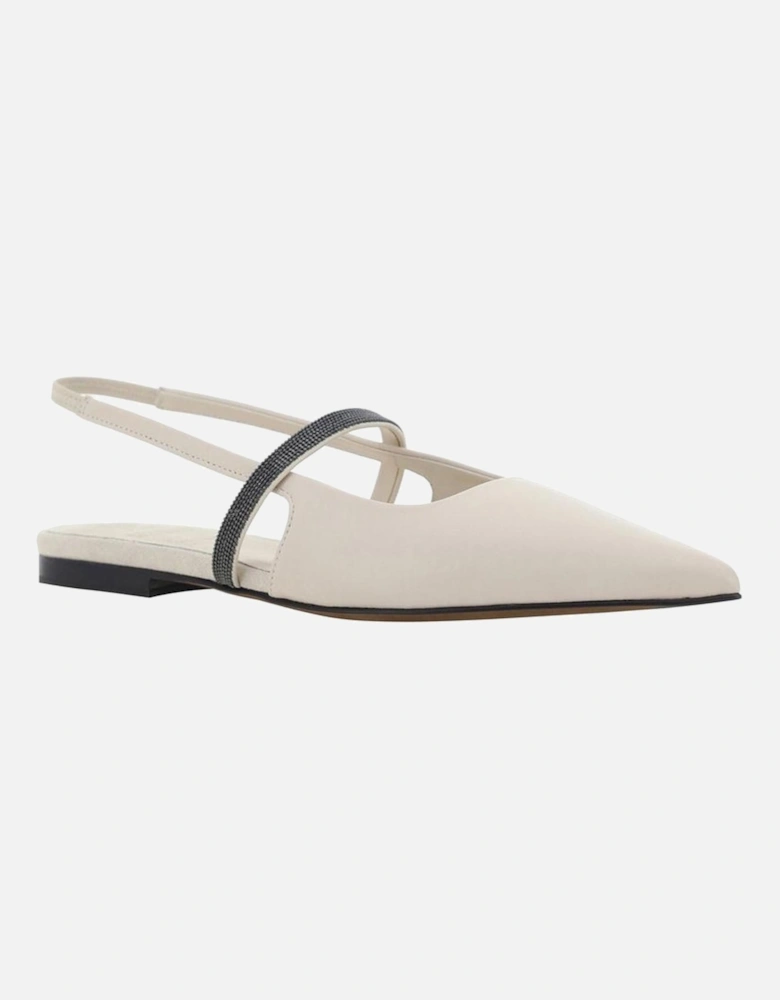 Calf Leather Pointed Toe Elasticated Boots Women - White Shoes