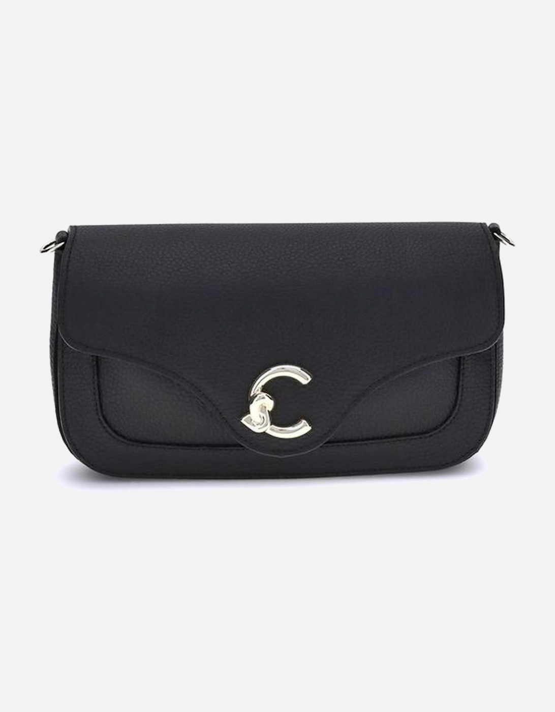 Elegant Natural Grain Leather Shoulder Bag Women - Black, 5 of 4