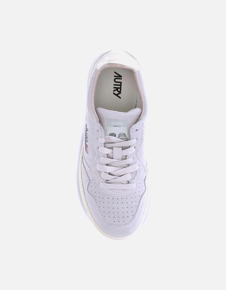 Medalist Low Leather Perforated Toe Sneakers Women - White