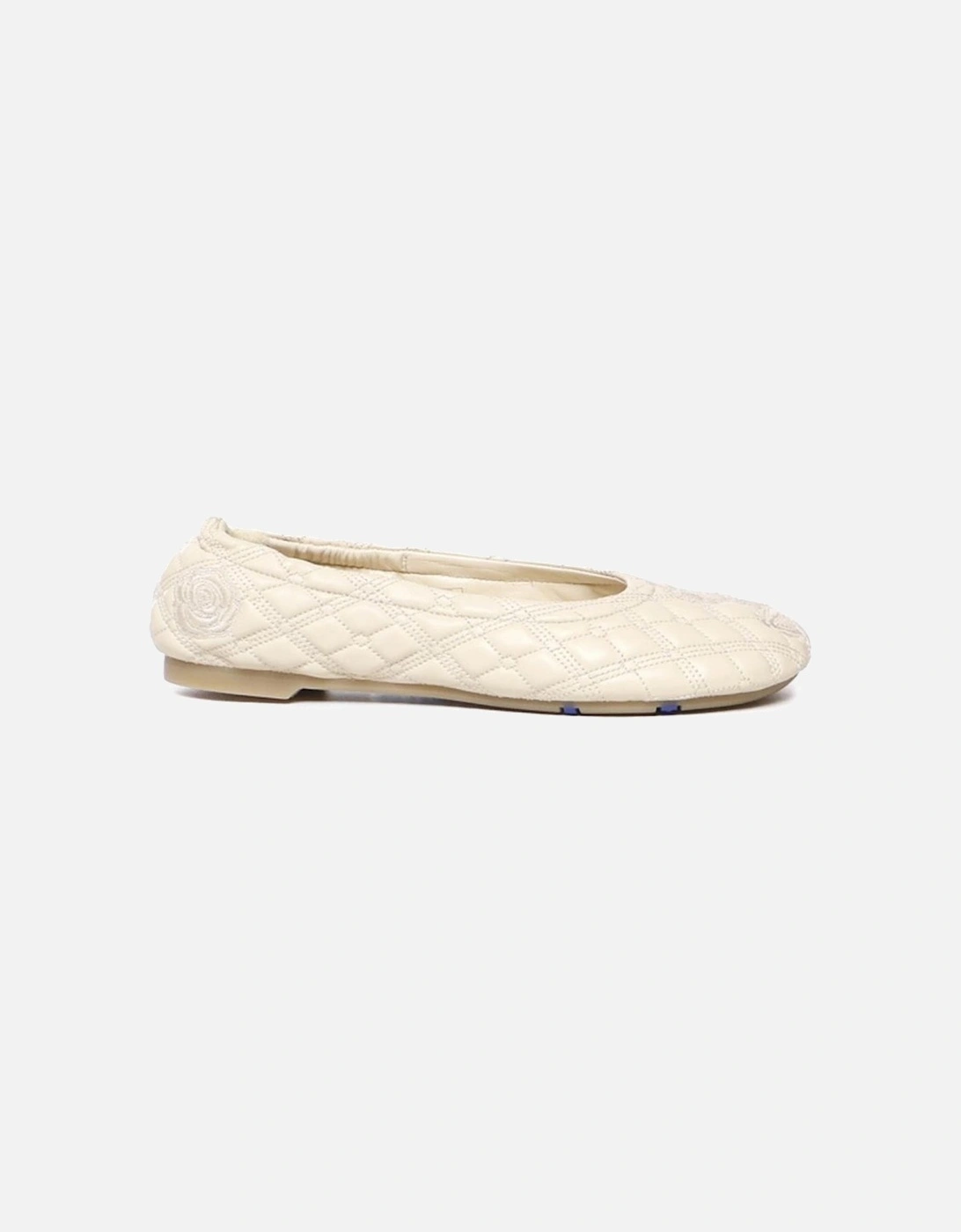 Quilted Leather Round Toe Slip-On Shoes Women - White, 4 of 3