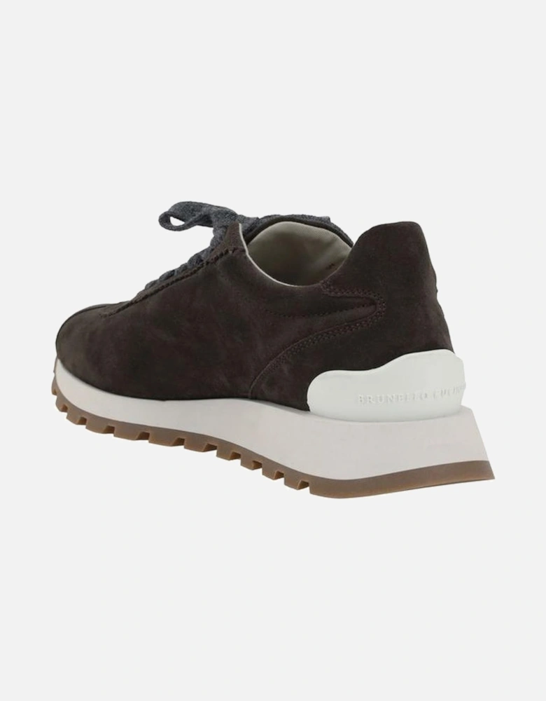 Leather Suede Sneakers with Bead Detail Women - Black