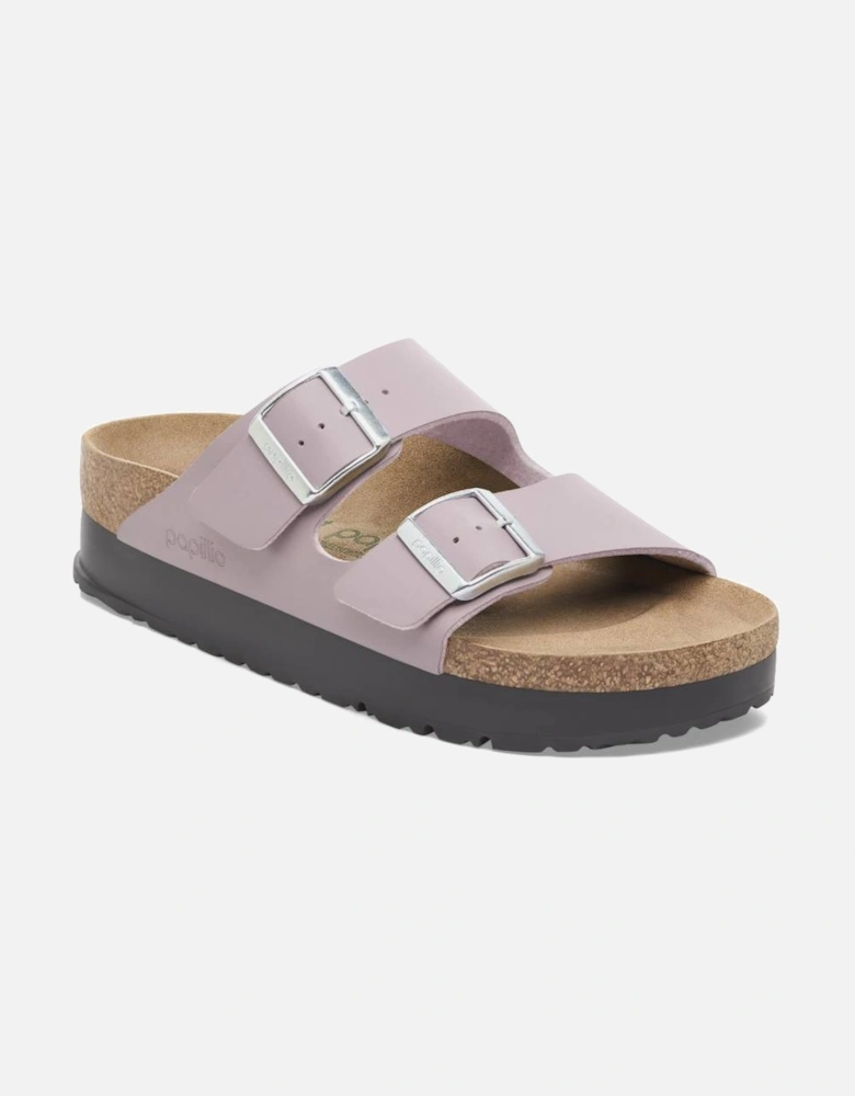 Birkenstock Women's Arizona Pap Flex Platform Birko-Flor Narrow Fit Faded Purple