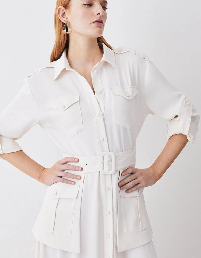 Lydia Millen Tall Soft Tailored Belted Maxi Shirt Dress
