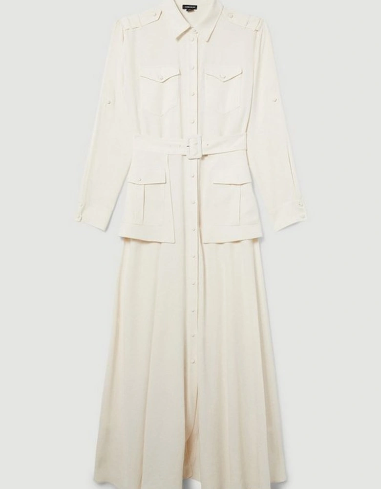 Lydia Millen Tall Soft Tailored Belted Maxi Shirt Dress