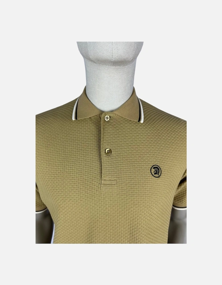 Twin Tipped Textured Polo - Camel