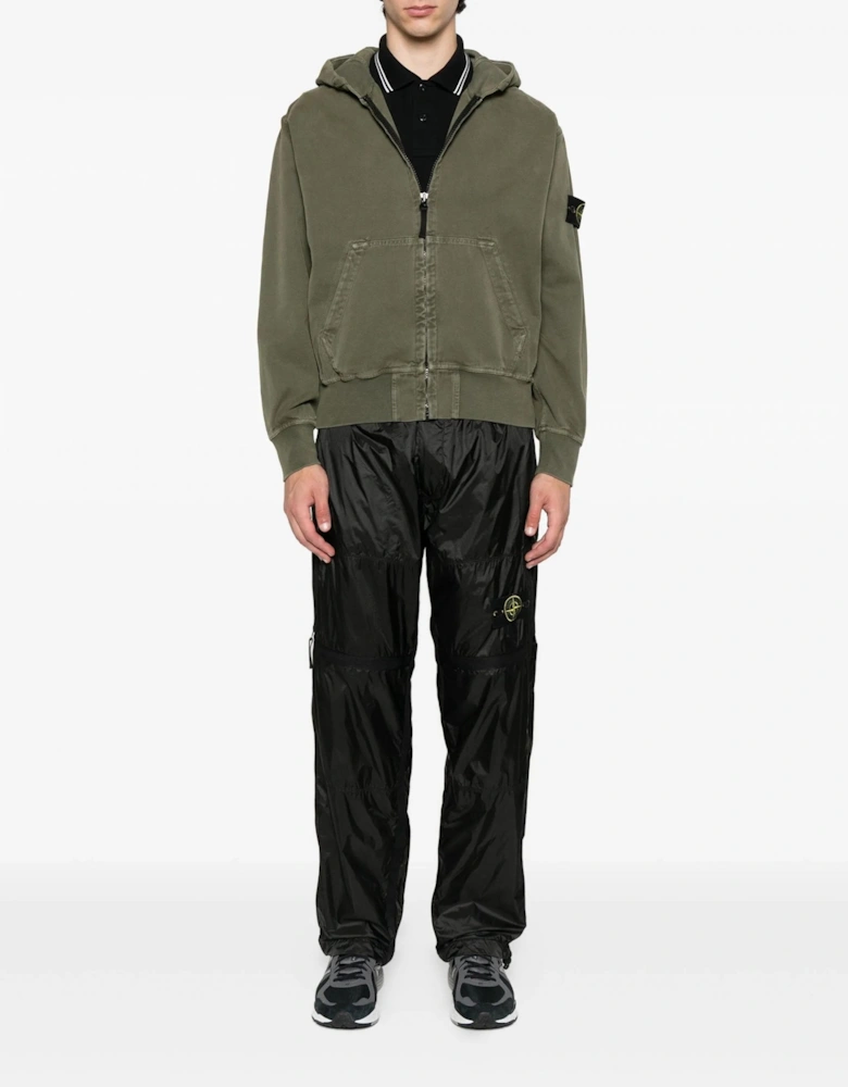S0163 Nylon Joggers Black