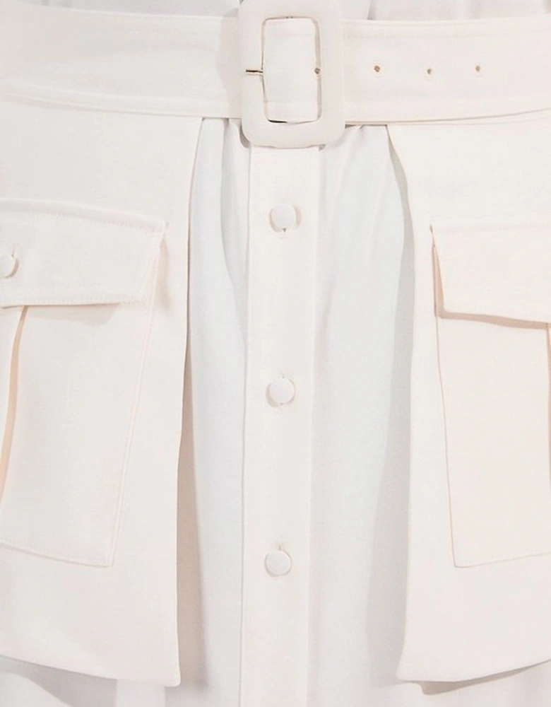 Lydia Millen Plus Size Soft Tailored Belted Maxi Shirt Dress