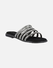 Black/Silver Suede