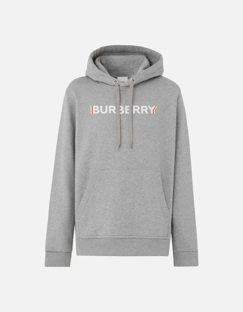Farley Logo Printed Hoodie in Grey