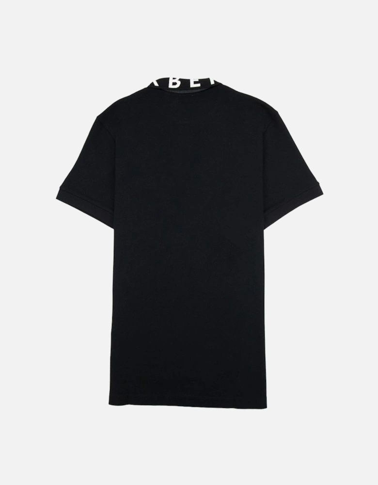 Ryland Block Collar Writing Polo in Black