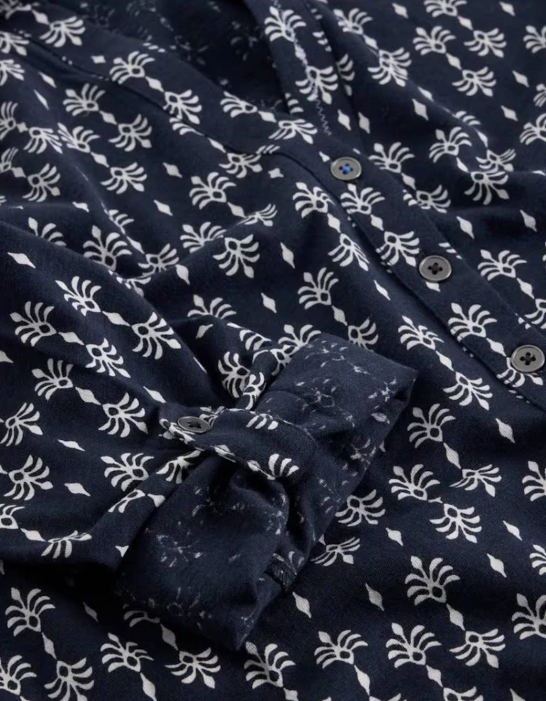Women's Annie Jersey Shirt Navy Print
