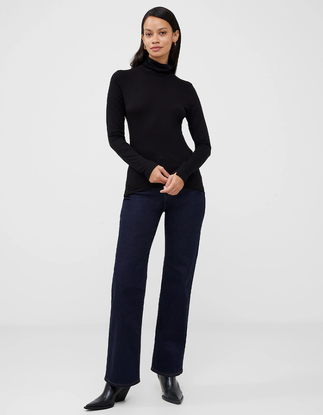 Women's Venitia Jersey Split Cuff Top Black