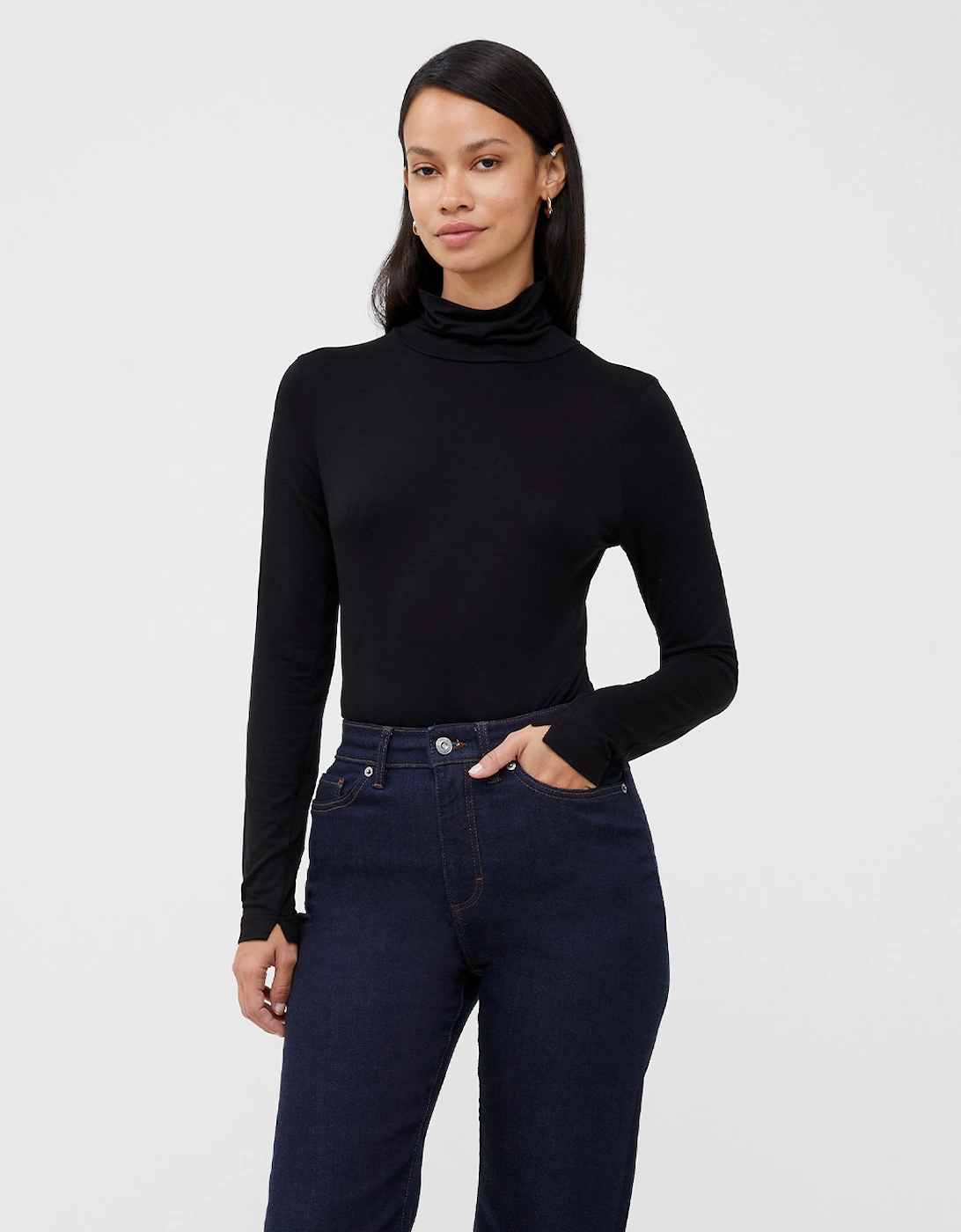 Women's Venitia Jersey Split Cuff Top Black, 5 of 4