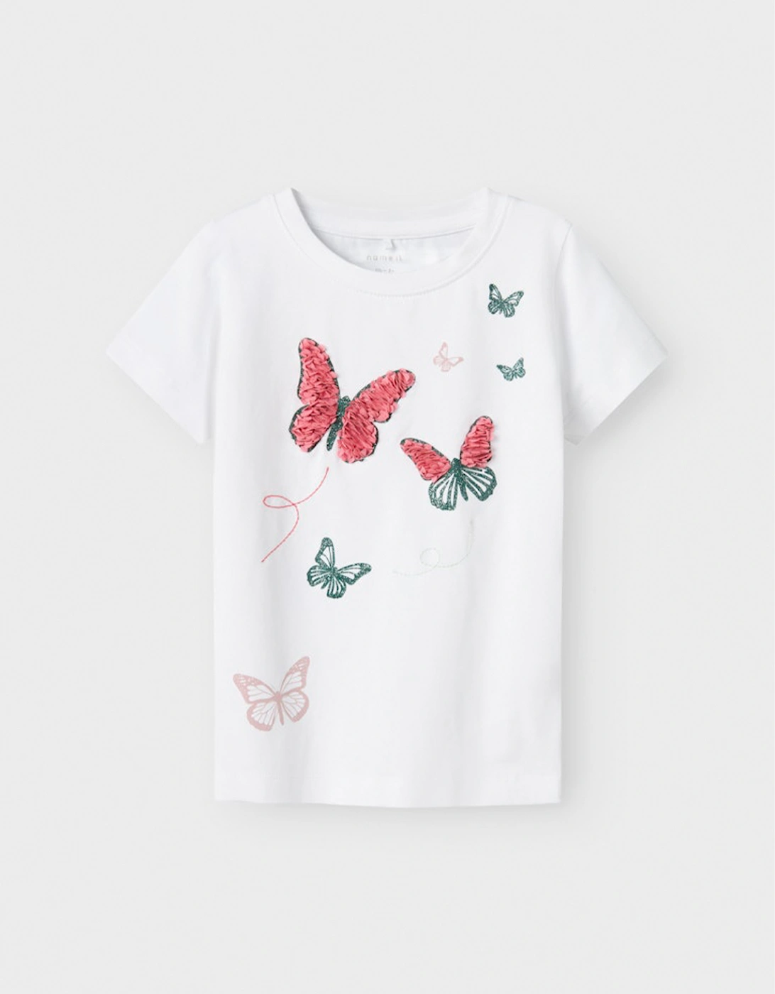 Mini Girl's Lofla Short Sleeve Top Bright White, 4 of 3