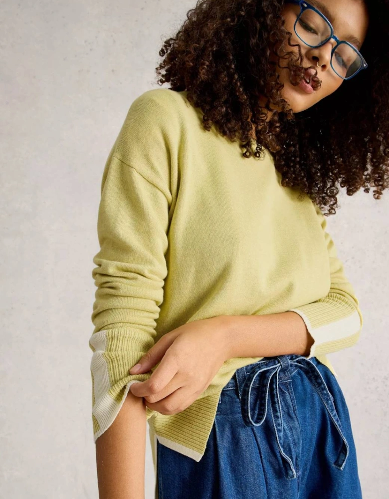 Women's Olive Jumper Light Yellow