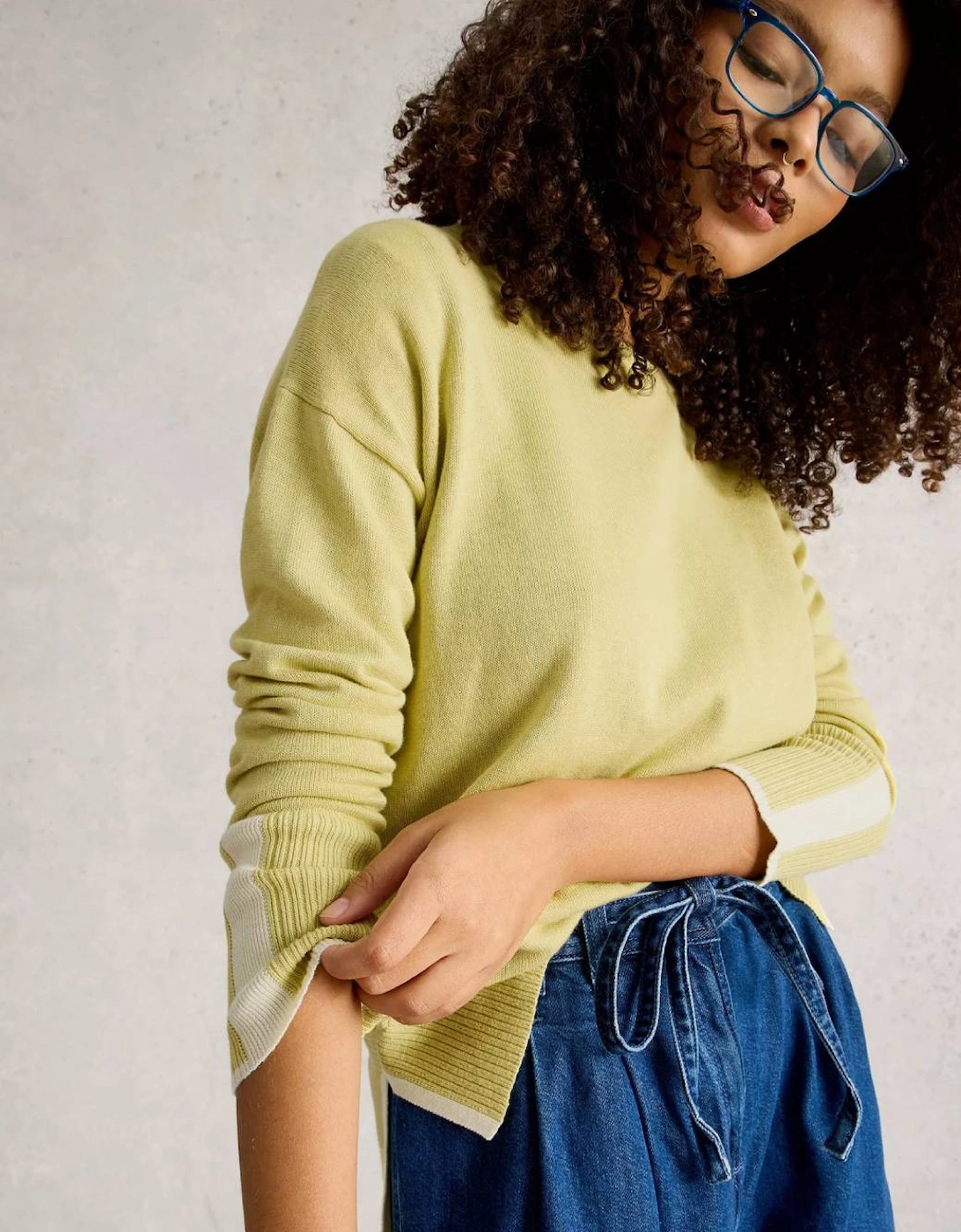 Women's Olive Jumper Light Yellow