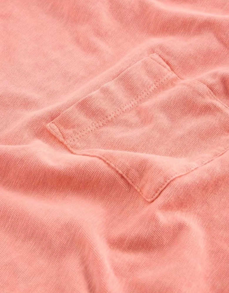 Women's Demi Dolman Crew Neck Top Mid Coral