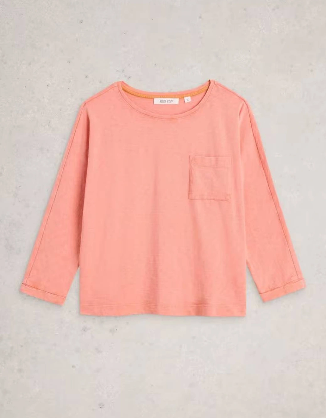 Women's Demi Dolman Crew Neck Top Mid Coral