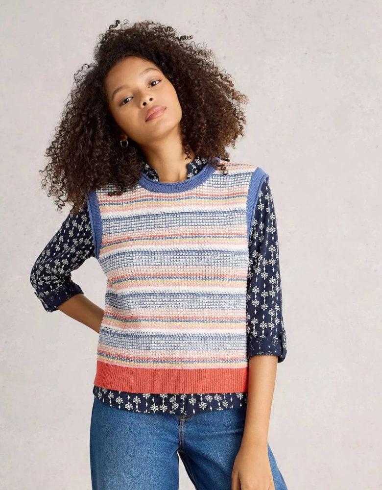 Women's Tara Texture Tank Blue Multi