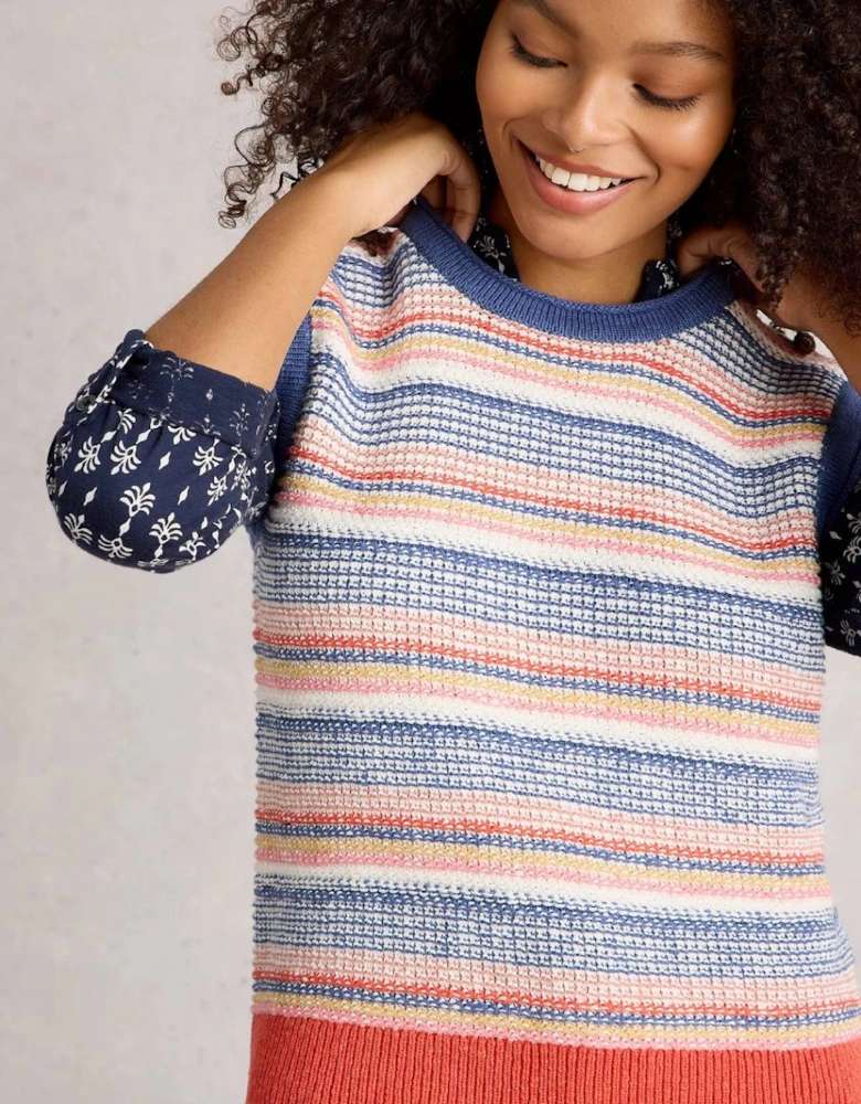 Women's Tara Texture Tank Blue Multi