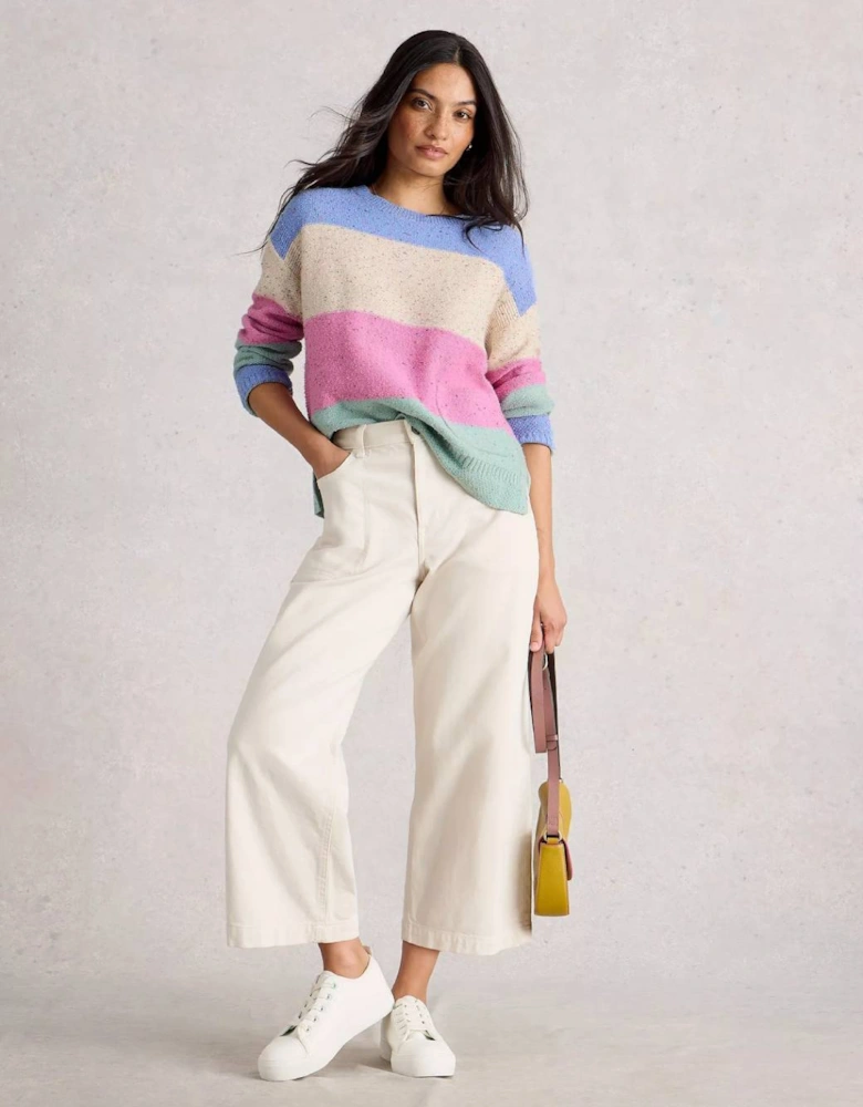 Women's Victoria Stripe Jumper Natural Multi