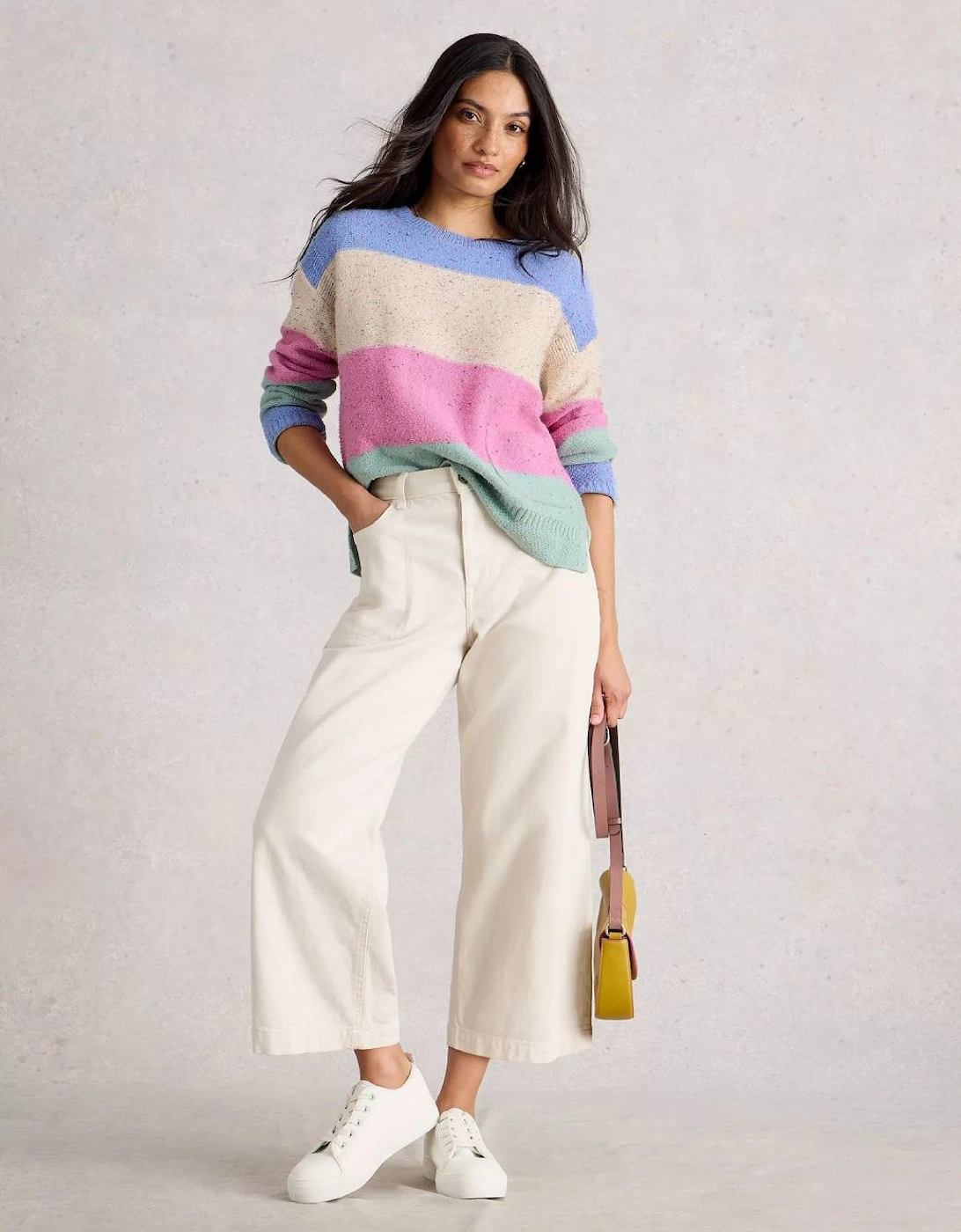 Women's Victoria Stripe Jumper Natural Multi