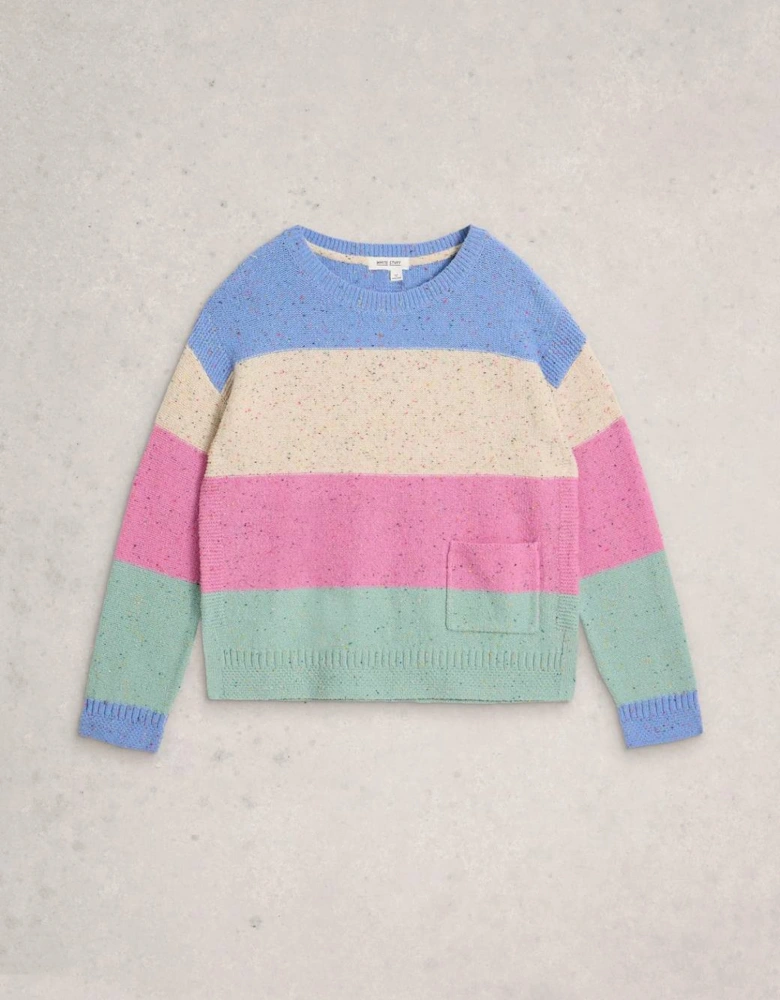 Women's Victoria Stripe Jumper Natural Multi