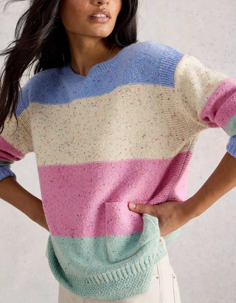 Women's Victoria Stripe Jumper Natural Multi