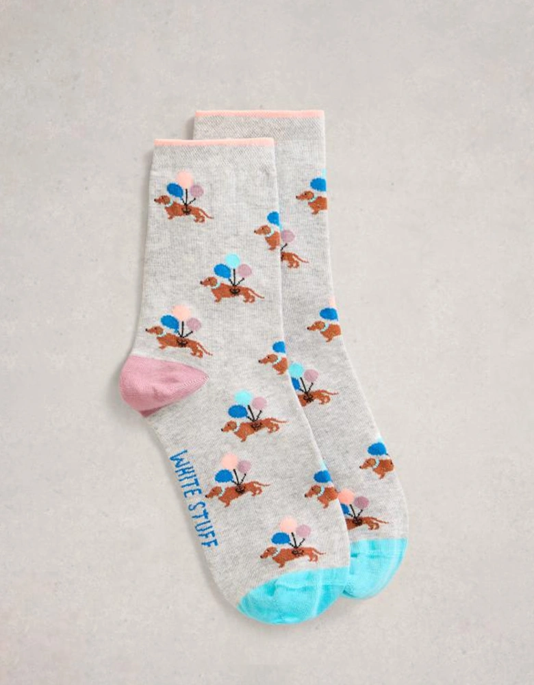 Women's Novelty Ankle Sock Light Grey
