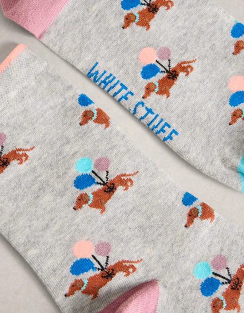 Women's Novelty Ankle Sock Light Grey