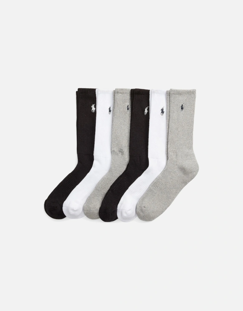 Ralph Lauren Cotton-Blend Crew Sock 6-Pack - Multi