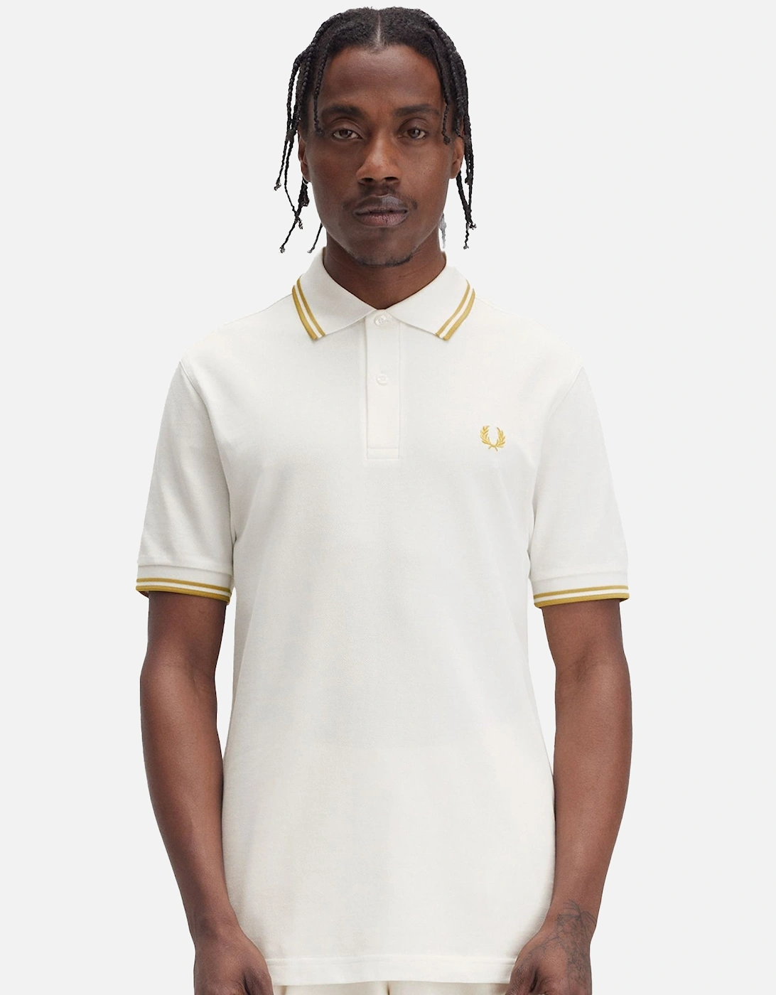 Twin Tipped Polo Shirt Snow White/Honeycomb