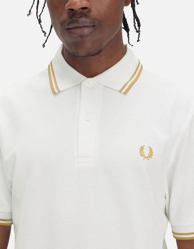 Twin Tipped Polo Shirt Snow White/Honeycomb