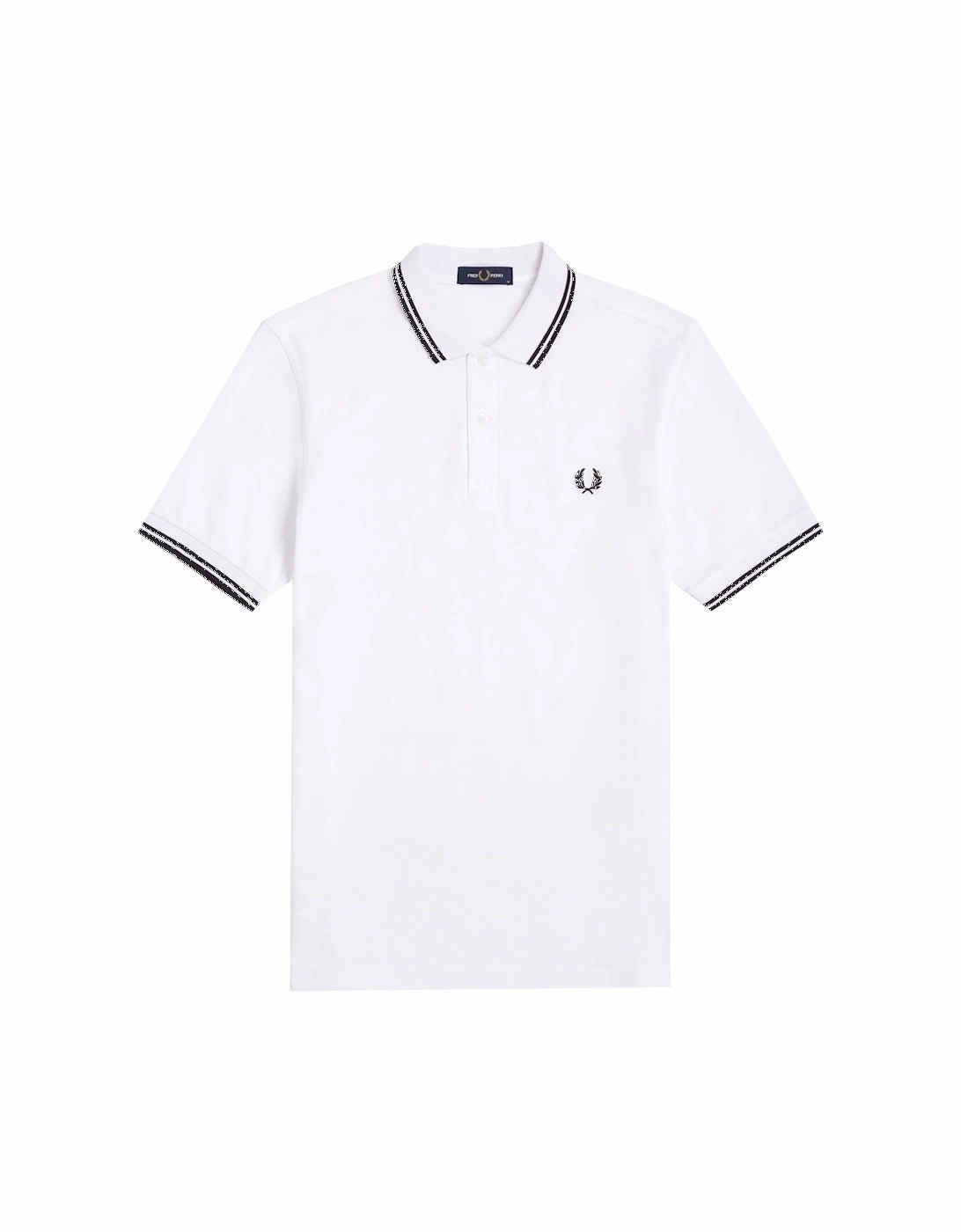 Twin Tipped Polo Shirt White/Black/Black, 5 of 4