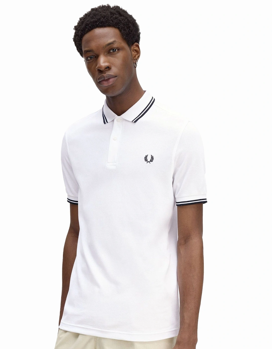 Twin Tipped Polo Shirt White/Black/Black