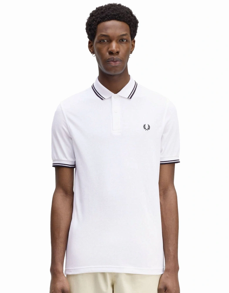 Twin Tipped Polo Shirt White/Black/Black