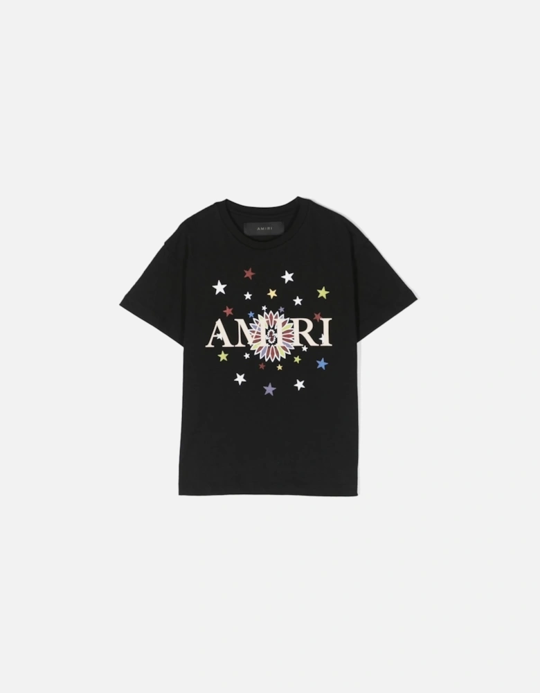 KIDS STARS GRAPHIC TEE BLACK