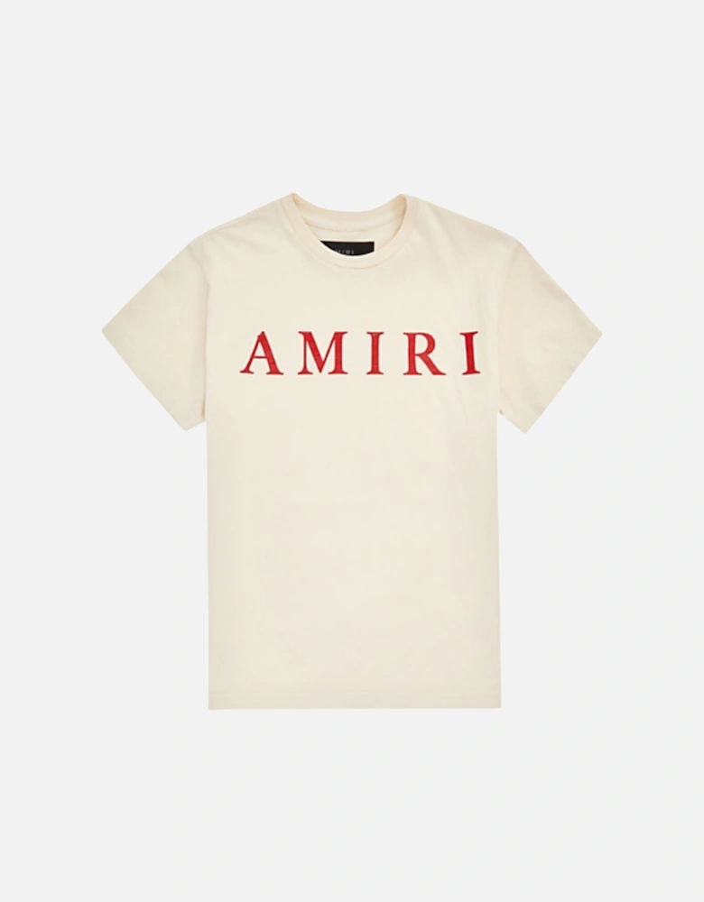 KIDS CORE LOGO TEE BIRCH / RED