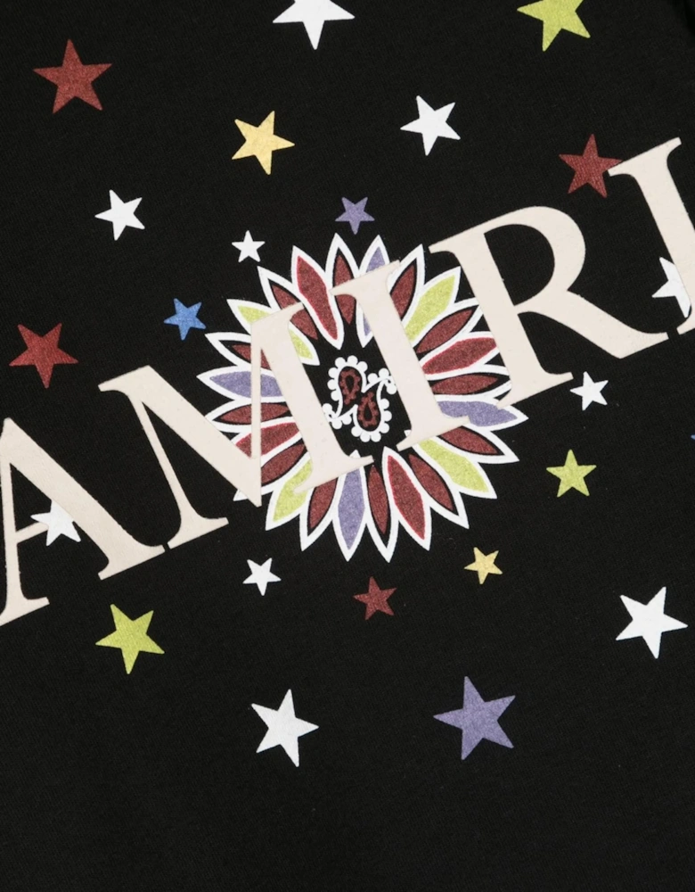 KIDS STARS GRAPHIC TEE BLACK